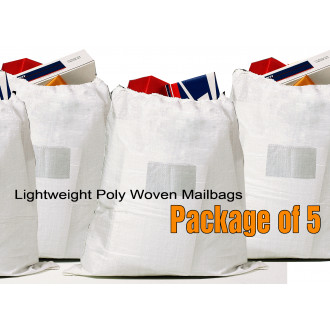 CLOSEOUT ITEM, Lightweight Poly Woven Bag 26"H X 22"W - Package of 5